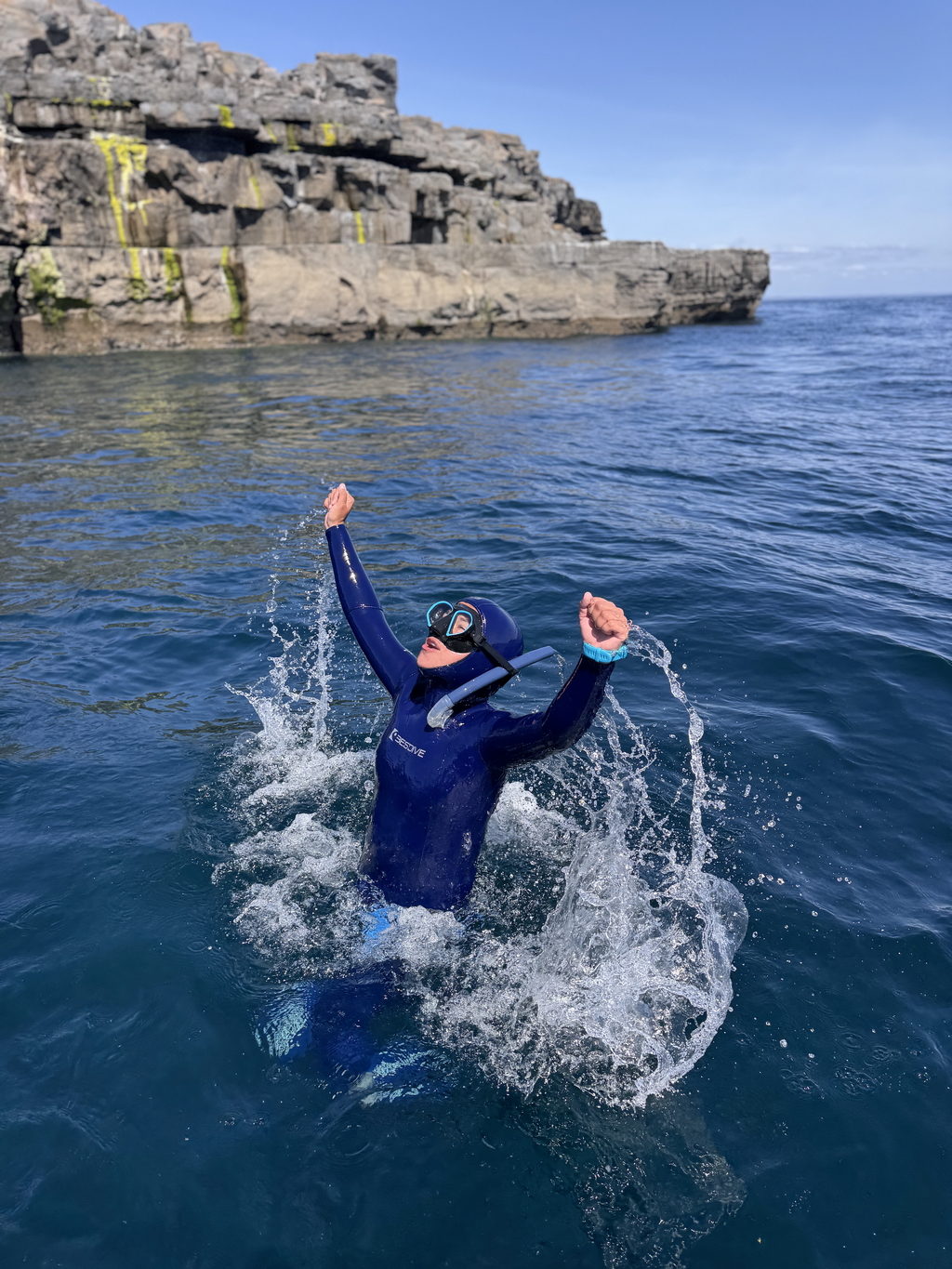 Two freedivers are Trying Freediving Experience with Dive Aran, on Aran Islands
